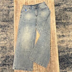 Aelfric Eden Light Blue Relaxed Jeans with rhinestones